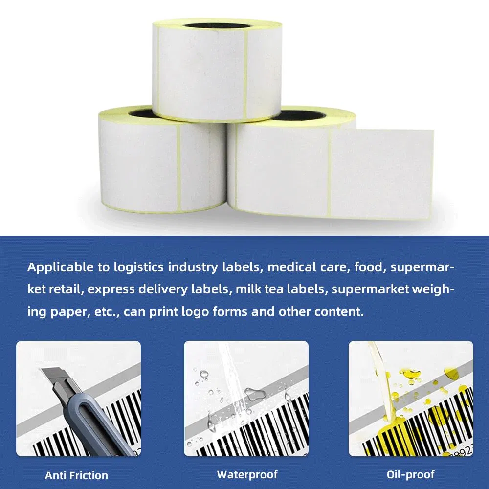 Custom Waterproof Thermal Paper Roll Labels for Shipping