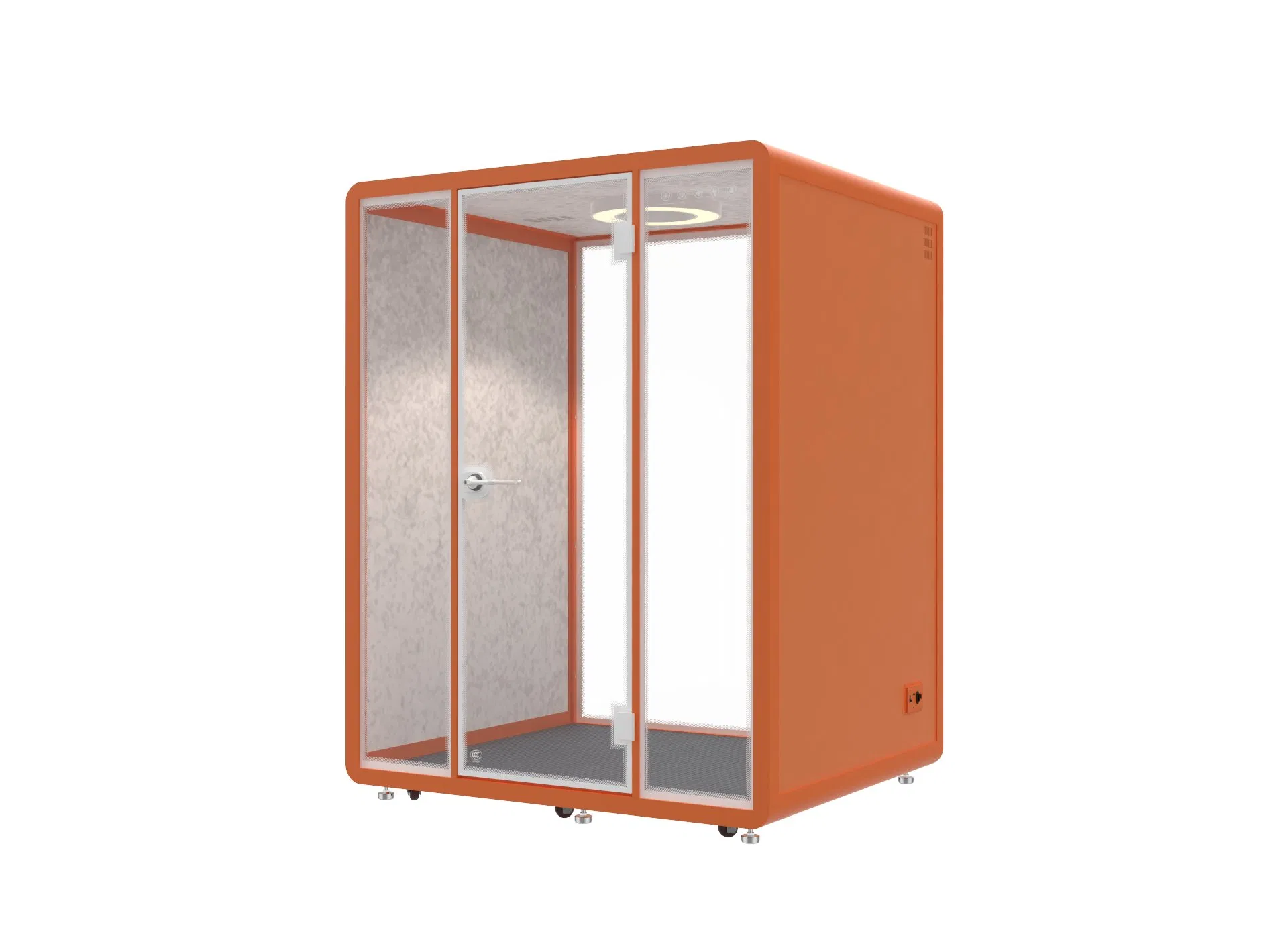 Modular Soundproof Office Booth with Wheels and Foot Support for Flexible School Setup