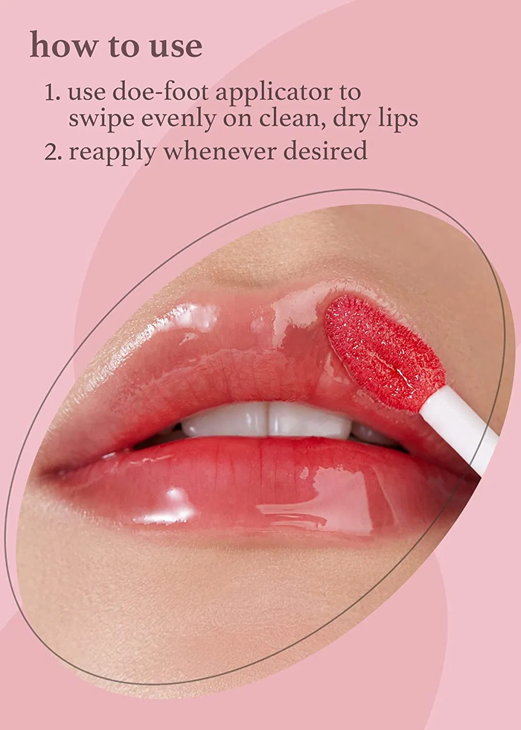 Natural Vegan Korean Apple Berry Lip Oil to Soothe Dry Lips Lip Gloss Oil