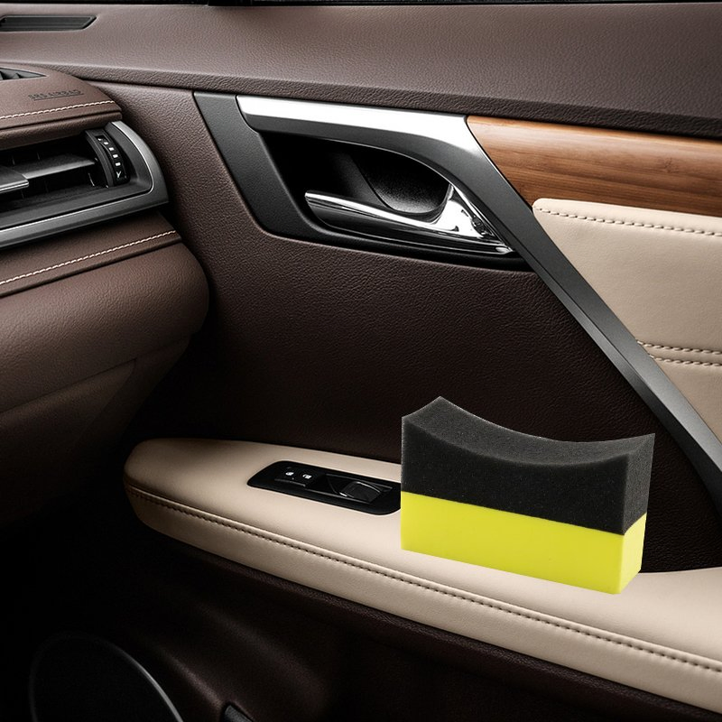 Tire Dressing Applicator Pads Car Contour Sponge Gloss Shine Protectant Wheel Car Cleaning Wax Sponge