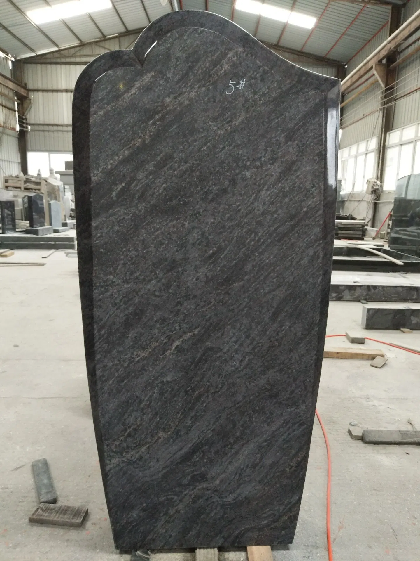 Unique Design Door Shape Germany Tombstone Granite Monument for Grave