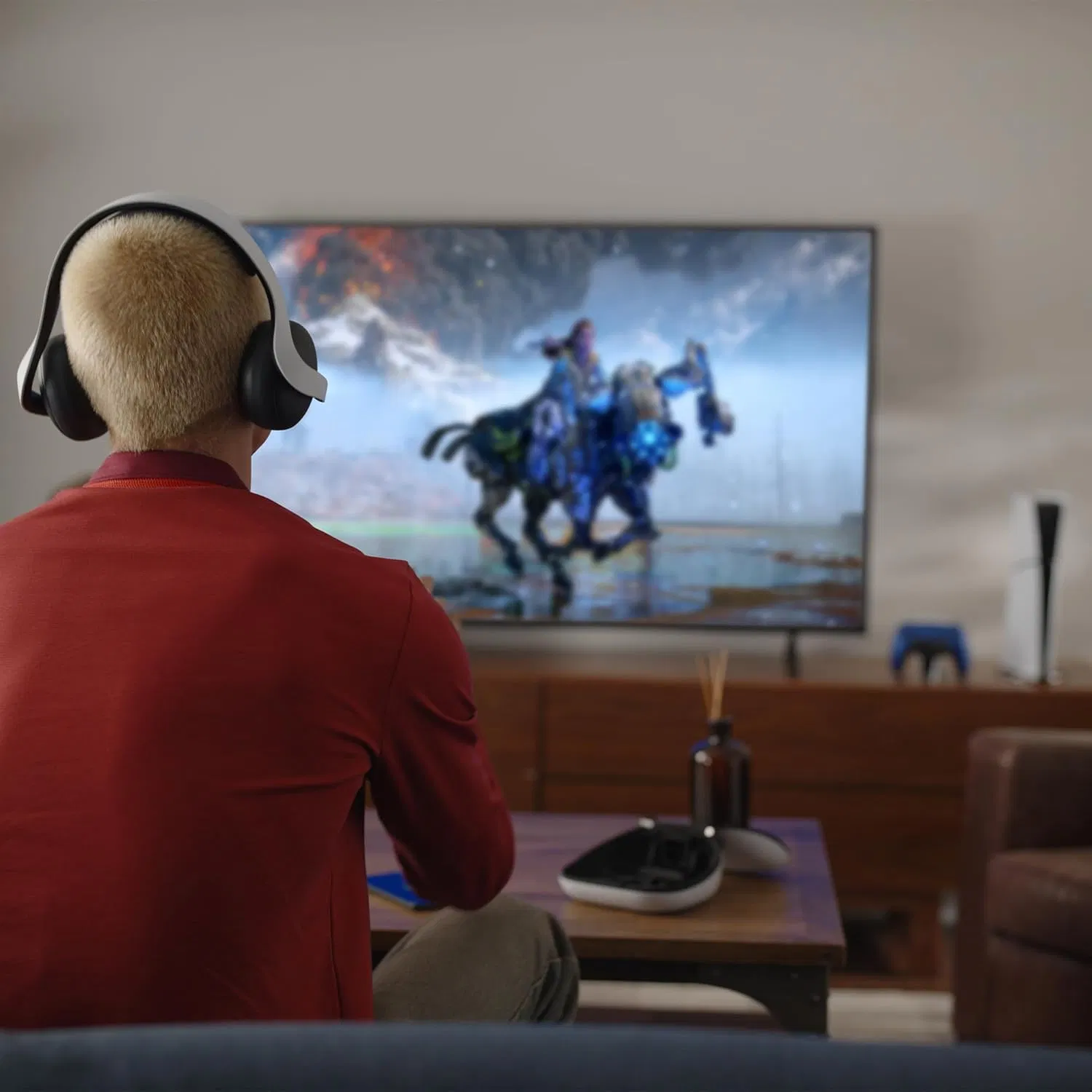 Original New Game Controller with Dualsense Wireless Controller - White Bundle Console