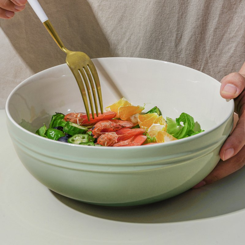 Nordic Style Tableware Salad Bowl Dessert Deep Plate Yogurt Fruit Ceramic Bowls