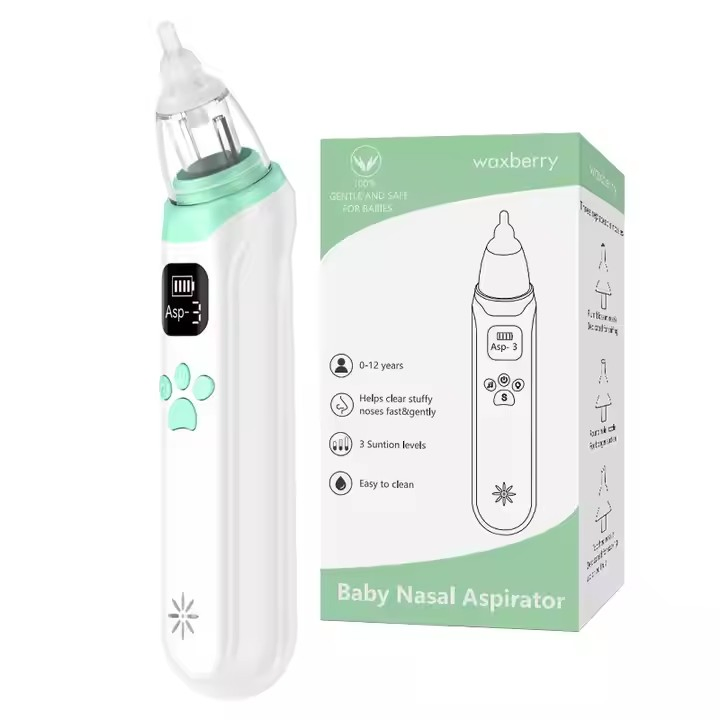 Popular Baby Nasal Aspirator Nose Cleaners Rechargeable Music Adjustable Suction Electric Nasal Aspirator for Baby Nose Sucker