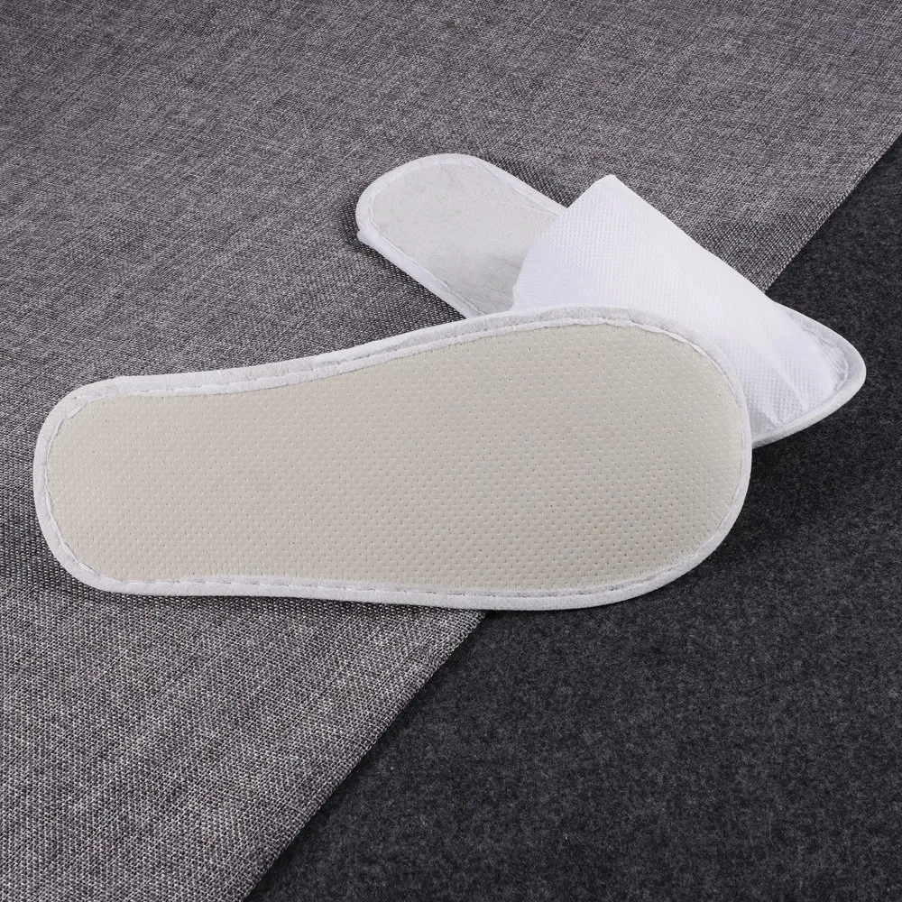 Disposable Non Woven Slipper with White Strip for Hotel Room