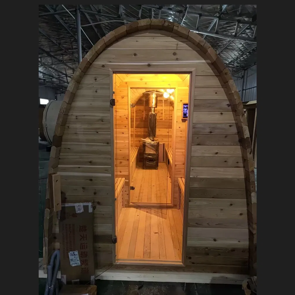 Outdoor Semi-Circular Dry Sauna Room with Free Design of Changing Area