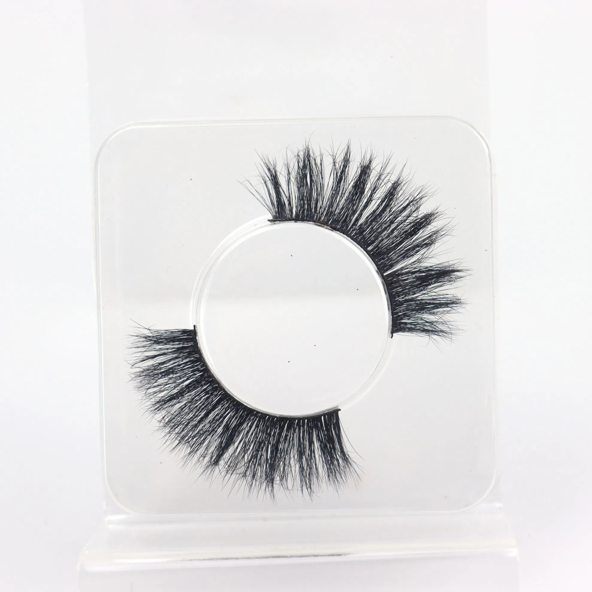 Wholesale Dramatic Fluffy Faux Mink Strip Lashes Invisible Band Eye Lash Natural Look Fluttery False Eyelash with Custom Box
