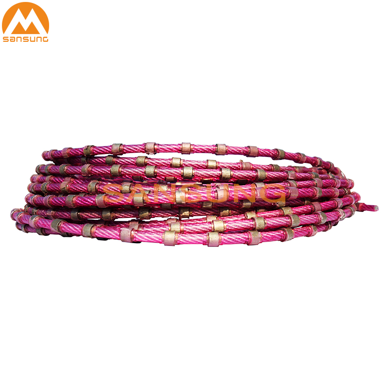 8.8mm 10mm 11mm 11.5mm Diamond Saw Cutting Wire Rope for Granite, Marble, Concrete Quarrying and Profiling