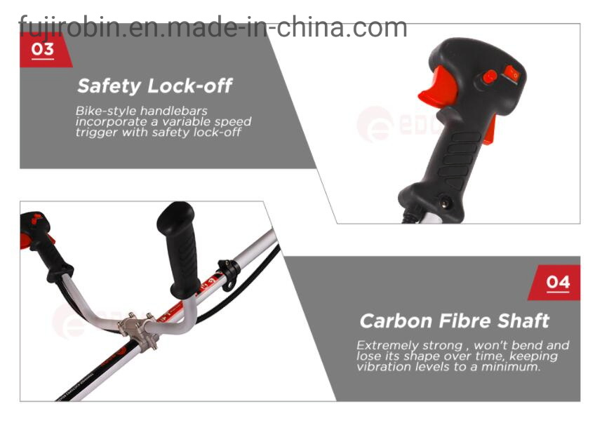 43cc Gasoline Brush Cutter 1.4kw Gas Grass Trimmer Petrol Grass Cutter