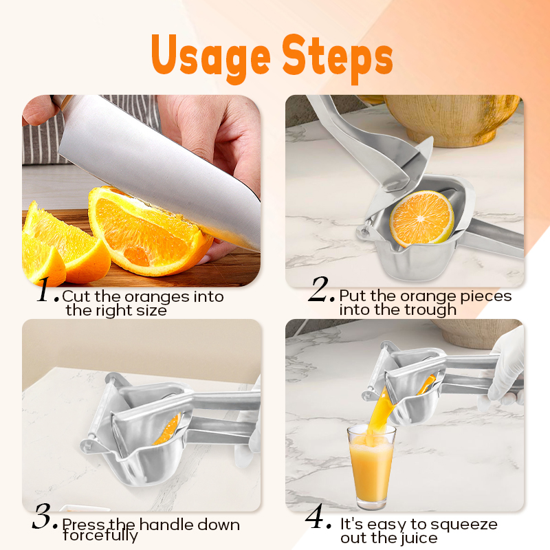 Daosheng Hand Press Lime Juicing Tool Squeezer Stainless Steel 304 Lemon Juicer