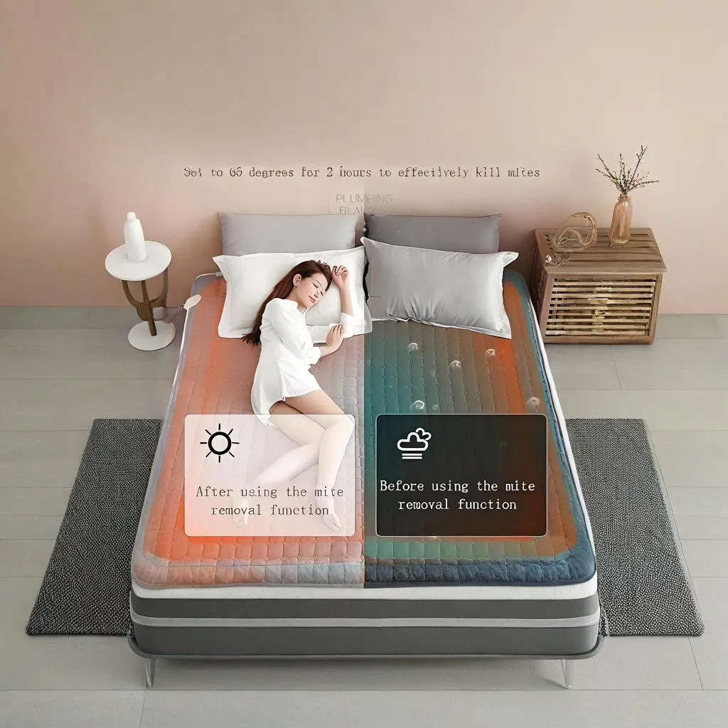 Fashion Overheat Protection Auto Shut-off Electric Heating Thermal Heated Mattress Pad Blanket