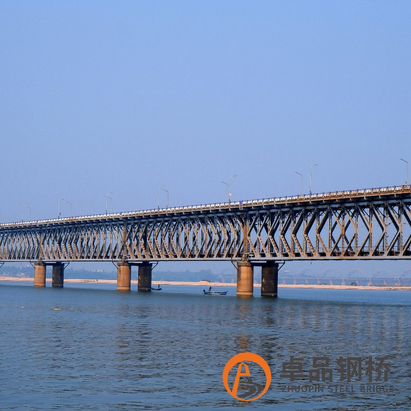 High Quality Double Build Prefabricated Steel Bridge/Zhuopin Steel Bridge