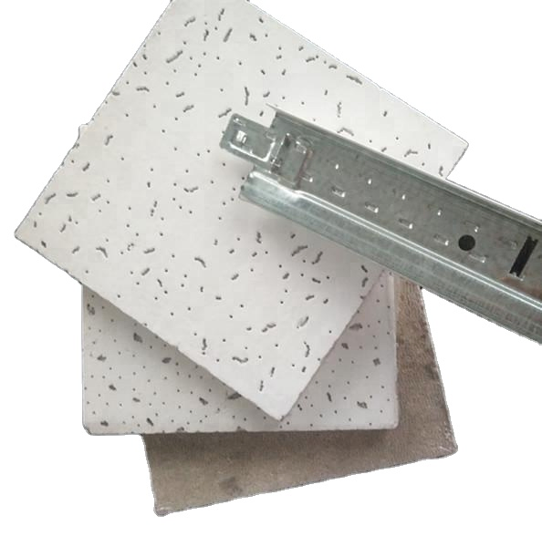 9mm Thickness Acoustic Mineral Fiber Board False Ceiling Acoustic Suspended Gypsum Board
