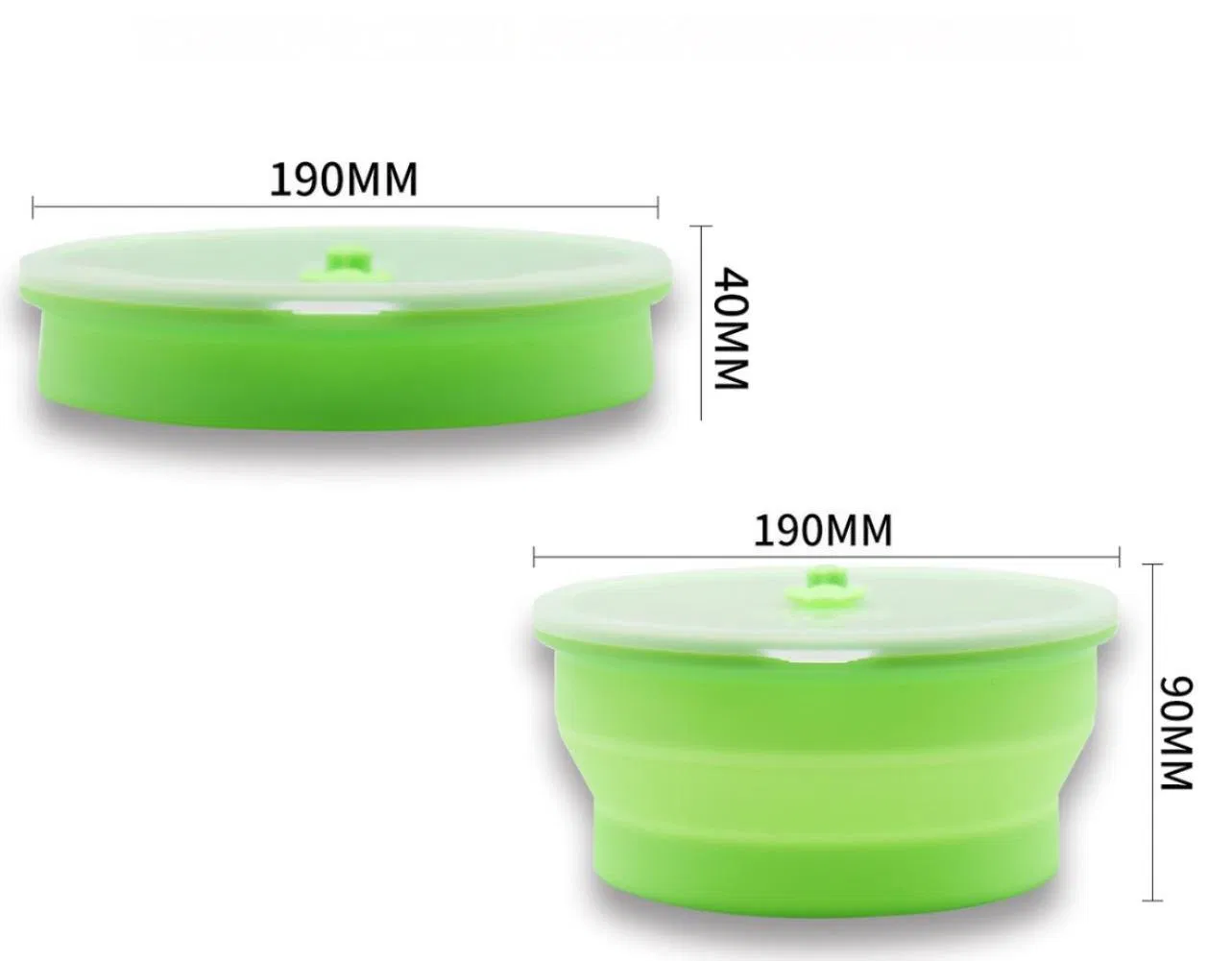 New Platinum Silicone 1500ml Food-Grade Fresh-Keeping Box, Refrigerator Storage Box, Microwave Oven and Dishwasher Lunch Box