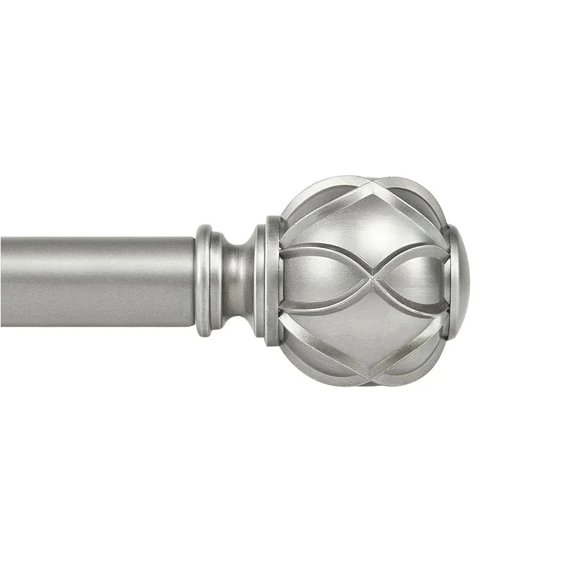 Factory Price Custom Telescoping Metal Adjustable Curtain Rod with Finials for Window Home Decoration Curtain Poles Accessory