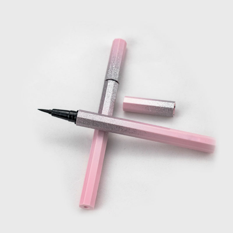 OEM Pink Star Shaped Non Halo Dyeing Waterproof Durable Dry Cool Black Eyeliner