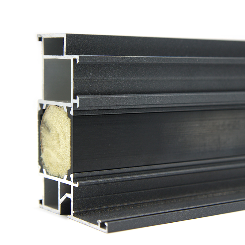 Anodized Heat Sink and Powder Coated Glass Wall Aluminium Profile