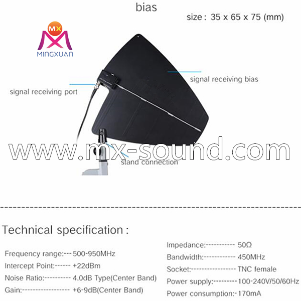 Stage UHF Wireless Microphone Professional 400m Antenna Amplifier