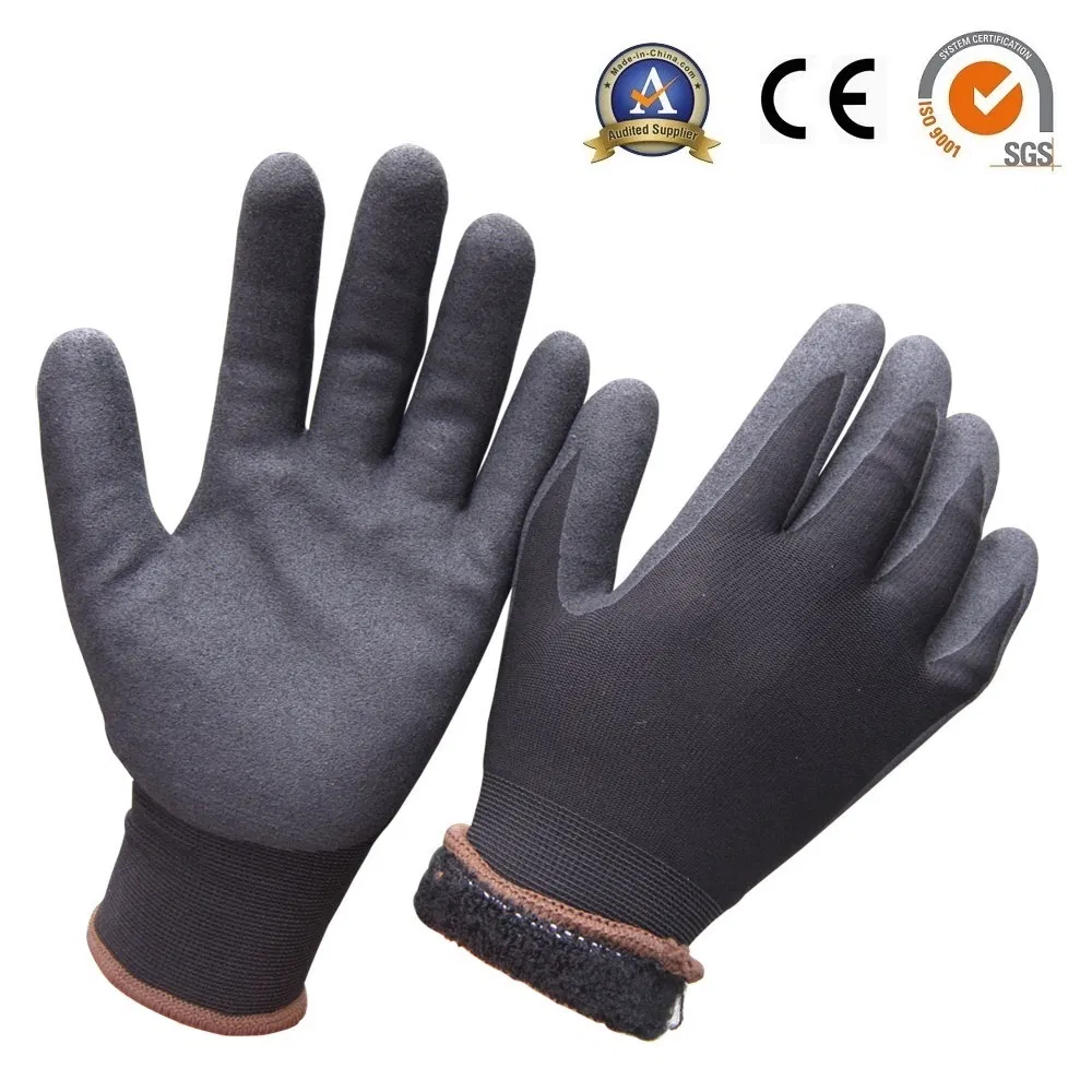 Insulated Coated Sandy Nitrile Low Temperature Winter Work Gloves