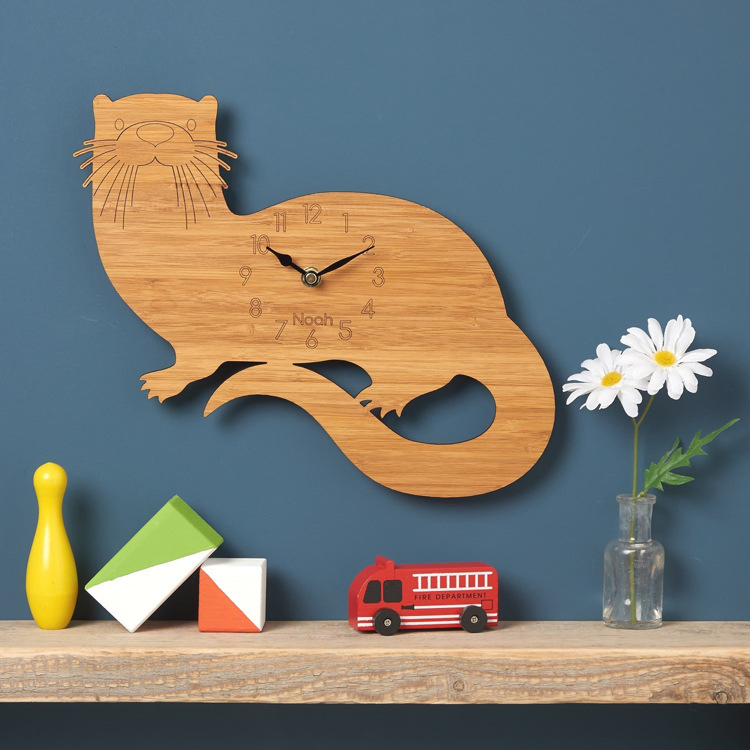 Farmhouse Vintage Antique Style Rustic Wooden Wall Clock Simple Design