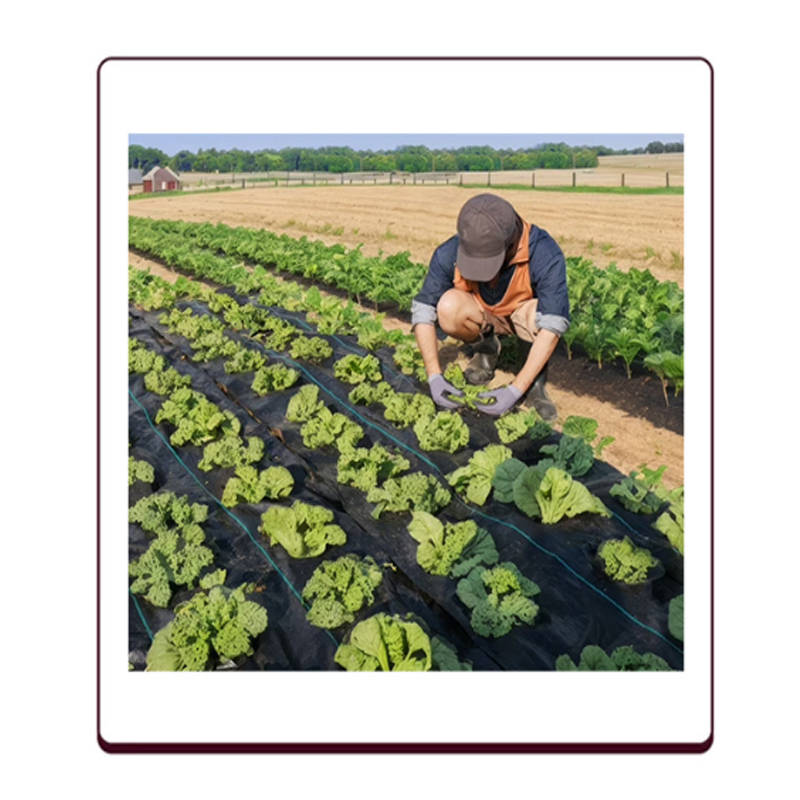 Агроткань черная перфорированная для защиты от сорняков