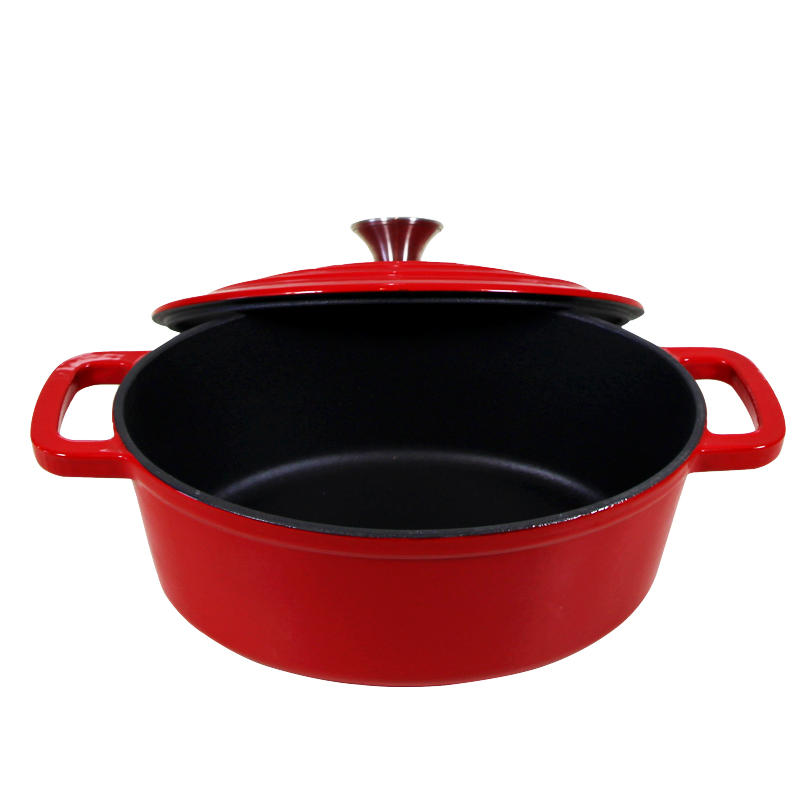 Cheap Price Custom Amazon Enamel 3.4qt Red Oval Soup Pots Crock Pot Casserole Pot Dutch Oven