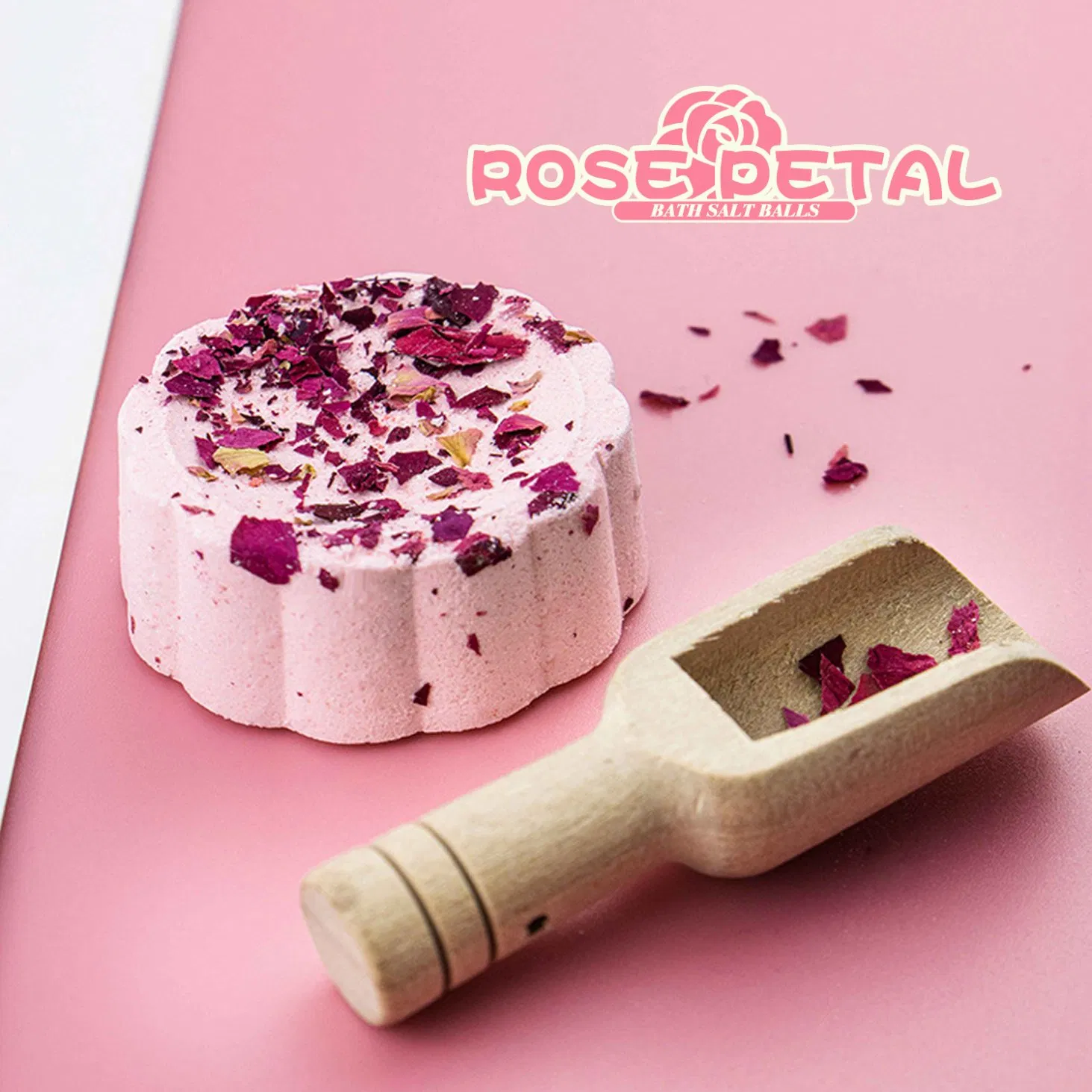 Indulge in Luxurious Rose Petal Bath Salt Balls for Relaxation