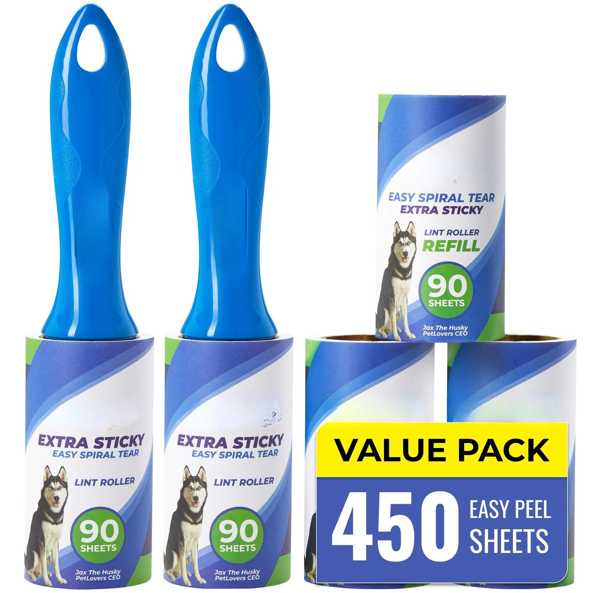 Extra Sticky Lint Set Sheets Pet Hair Dog Cat Lint Remover Roller