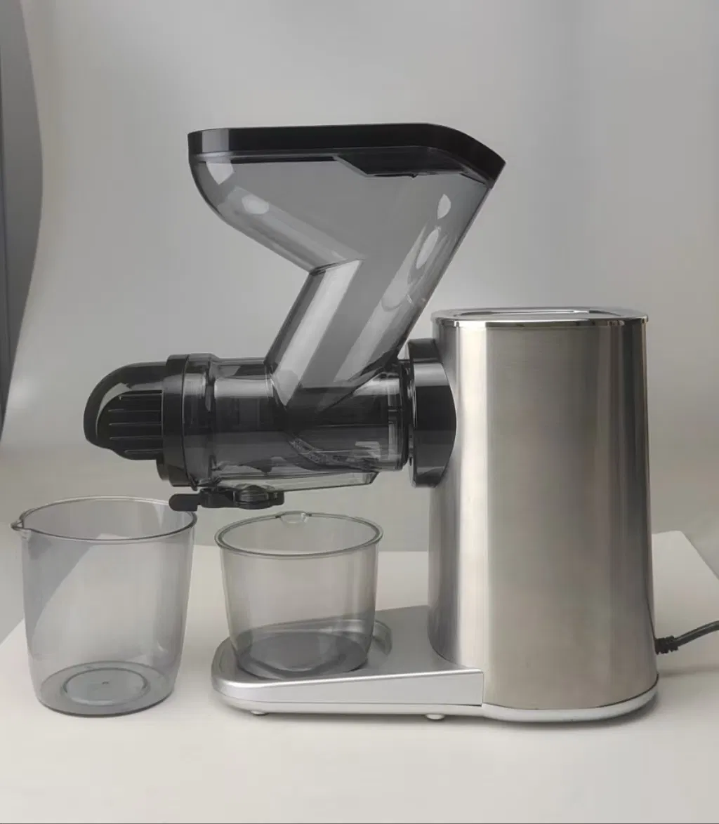 New Stainless Steel 200W Electric Centrifugal Slow Juicer Machine Cold Press Extraction with Reverse Function for Household Use