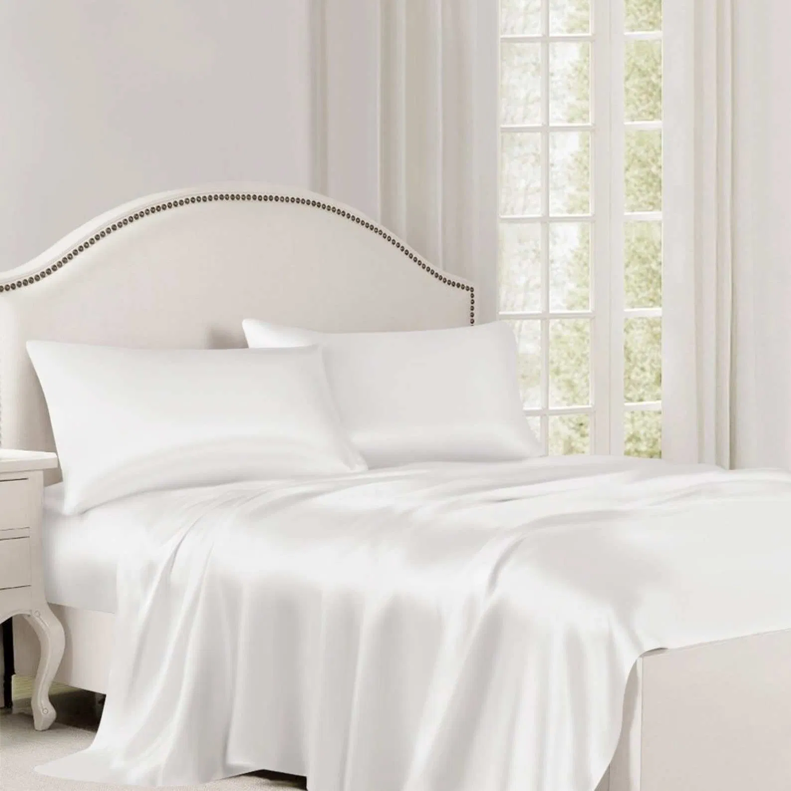 Oeko Tex 100 Certificate Wholesale Luxury 100% Mulberry Pure Silk 6A Grade 22mm Silk Duvet Cover Set Silk Bedding Sheet