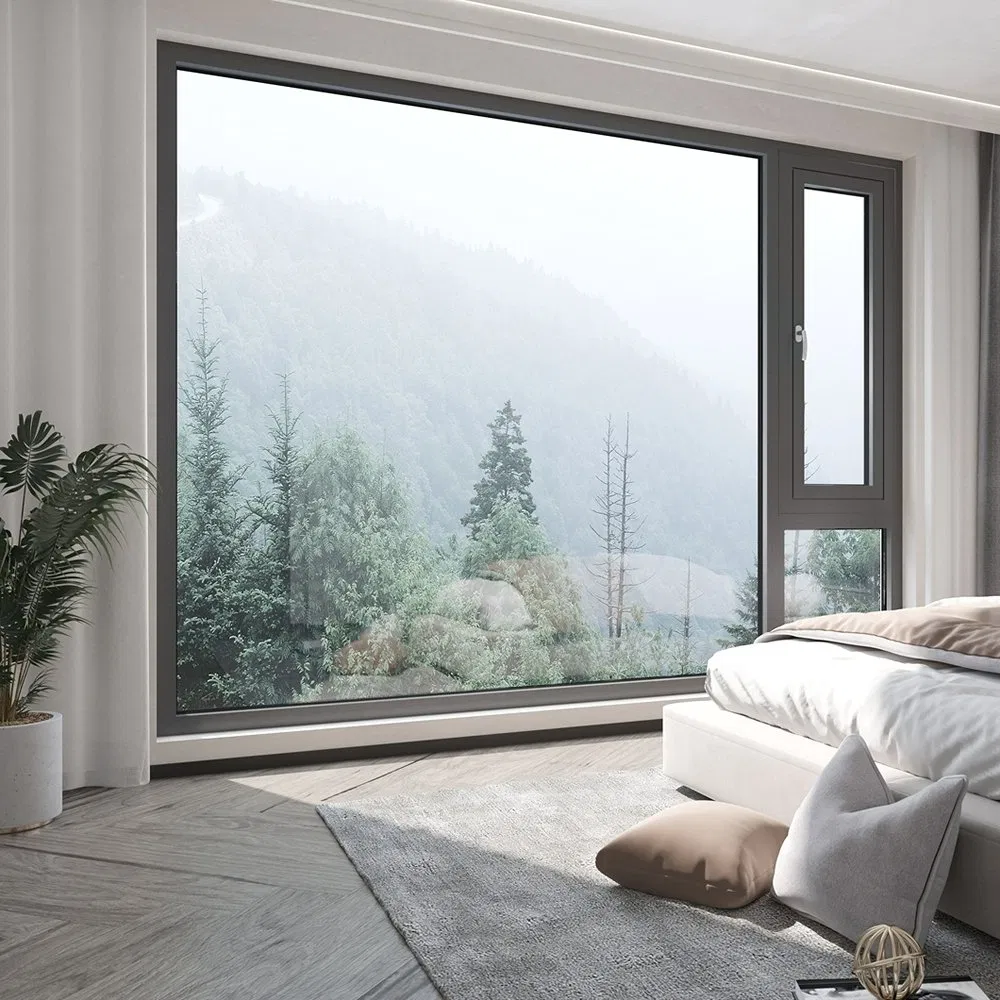 Premium Diamond Mesh Three-Track Sliding Glass Window System