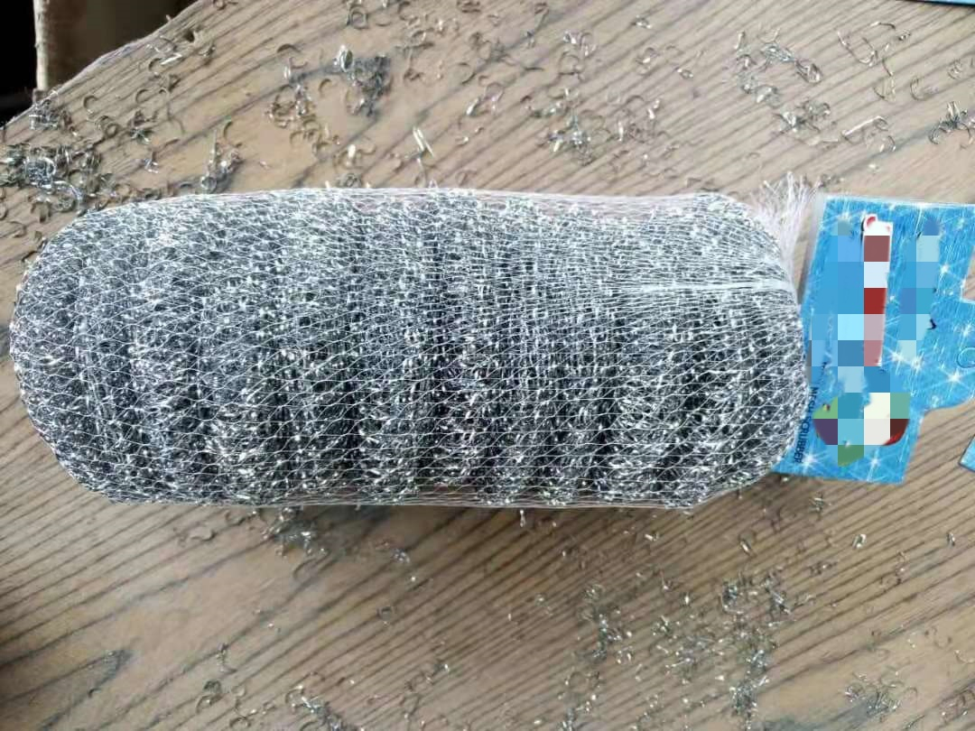 Galvanized Steel Wire Mesh Pot Cleaner Metal Cleaning Scourer