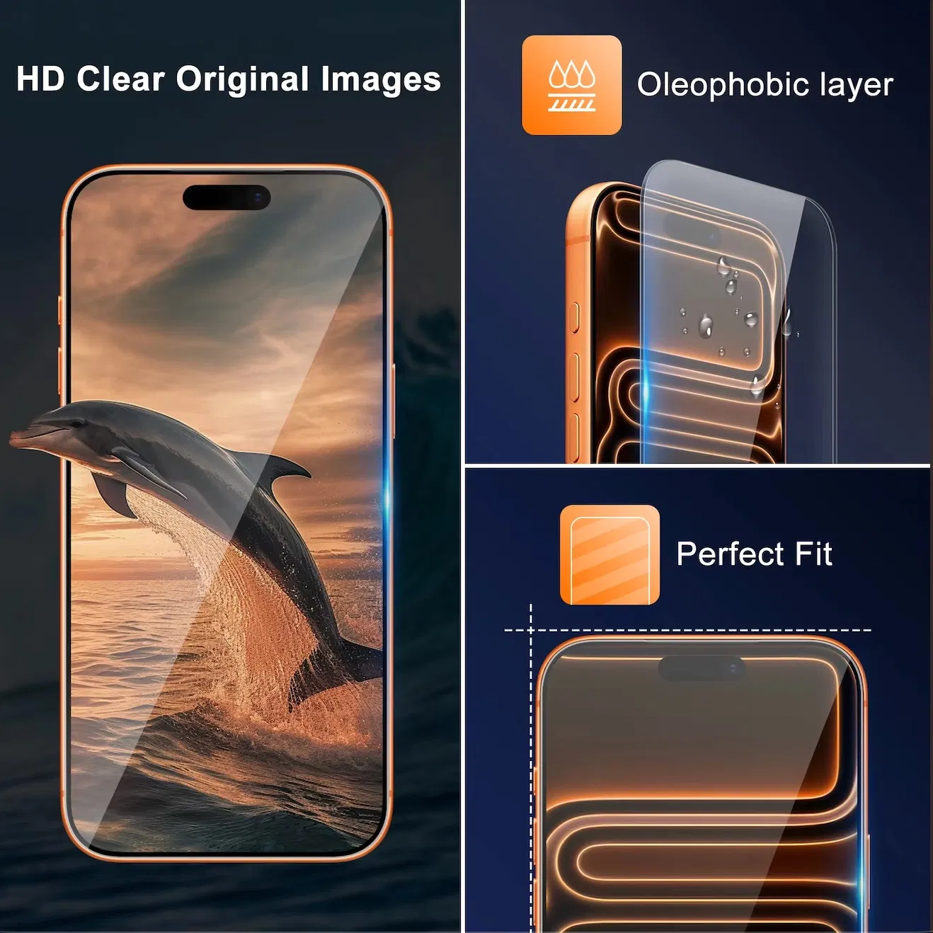 2.5D HD защитное стекло для iPhone, Xiaomi, Samsung