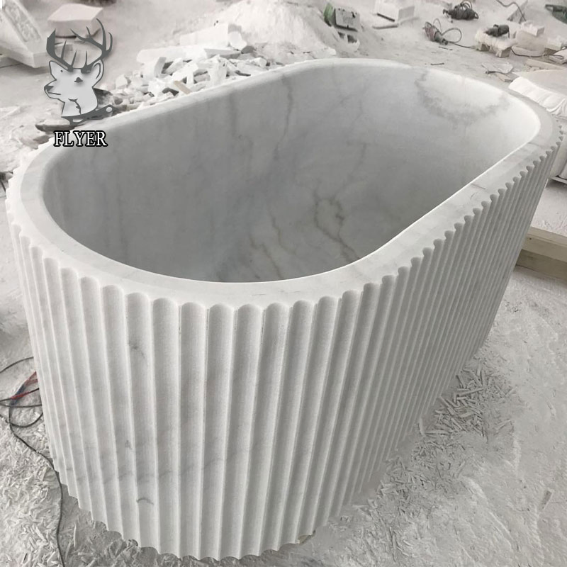 Мраморная ванна Carrara White