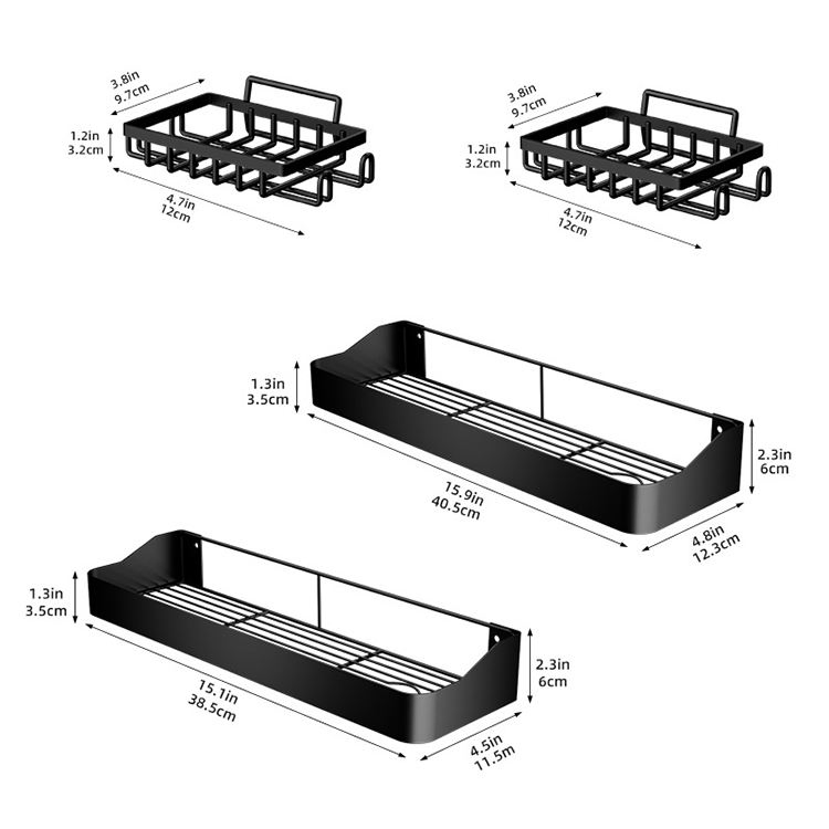 Угловая полка для ванной без сверления, настенная