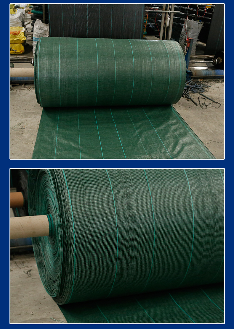 Black or Green Color UV Treated PP Woven Weed Mat Anti Grass Cloth
