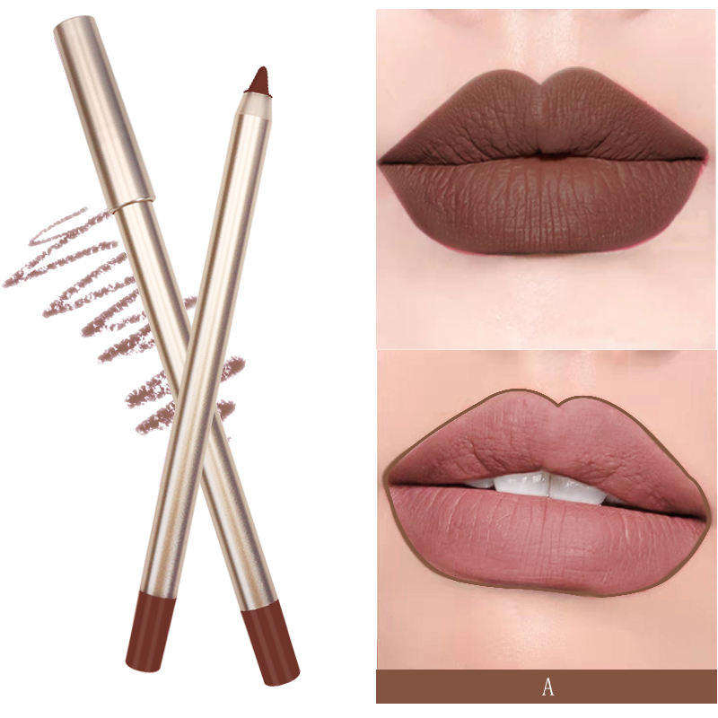 Premium Vegan Waterproof Lip Liner in Gold Matte Finish