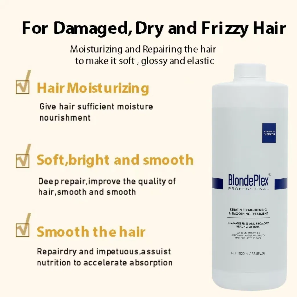 Moisturizing Keratin Smoothing Treatment 4% Formaldehyde Hair Straightening Brazilian Keratin for Salon Use