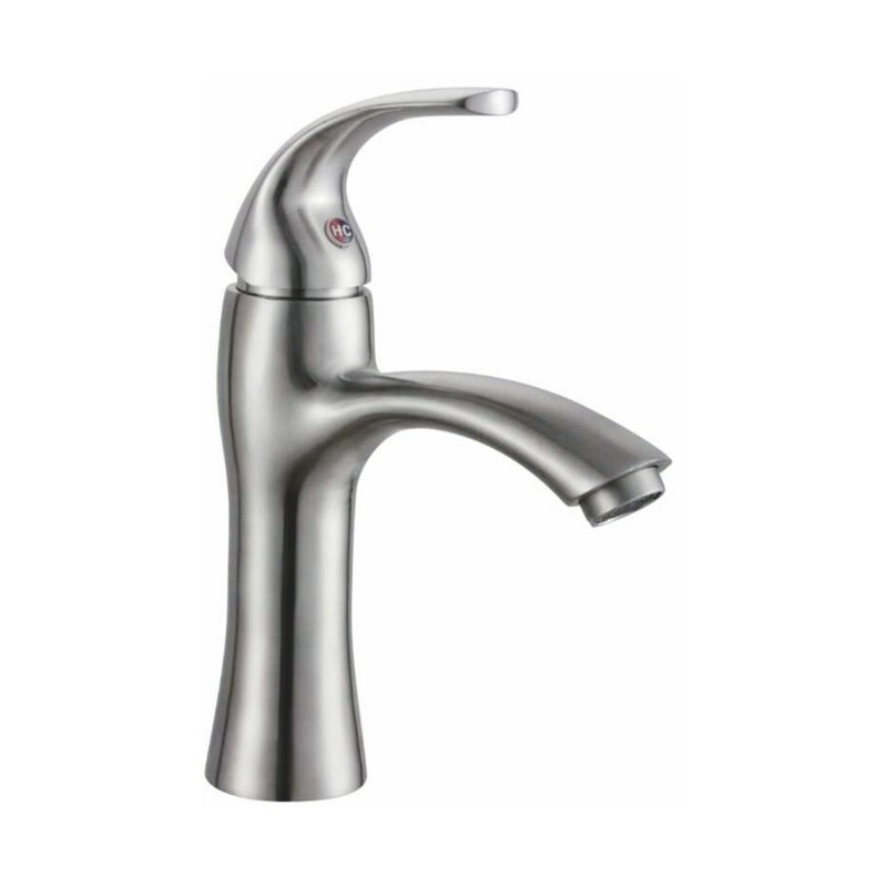 Смеситель для раковины из нержавеющей стали с накладной монтажной пластиной