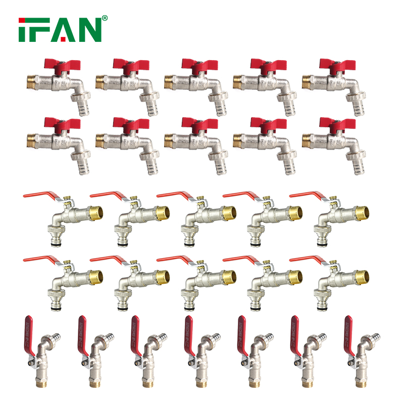 Ifan Manufacturers Brass Body Ball Valve Reliable Professional Supply Brass Bibcock Tap 1/2" 3/4'' Brass Bibcock