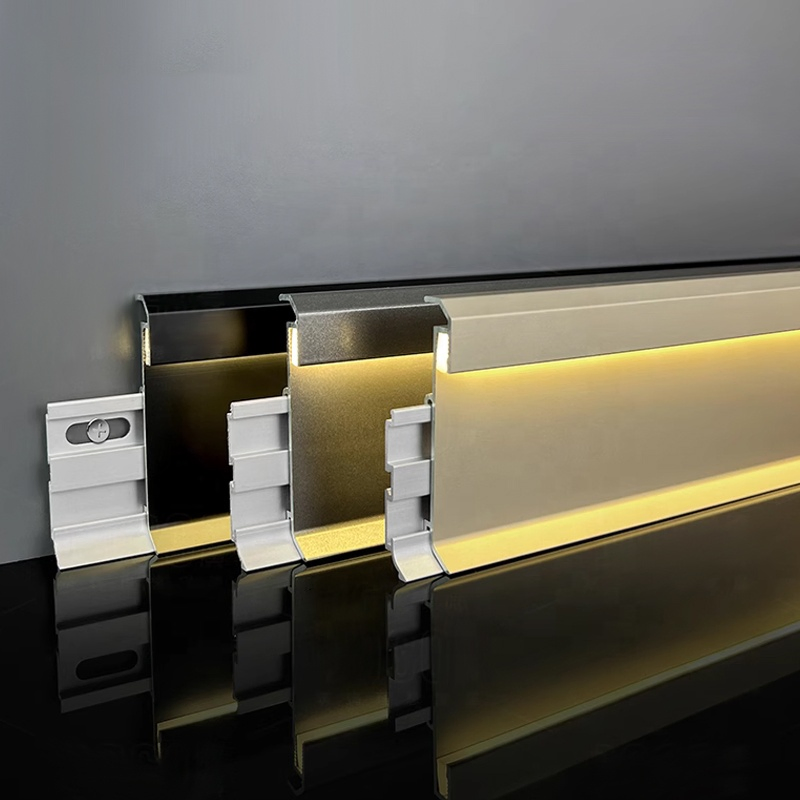 Aluminium Alloy Baseboard Wall Flooring LED Skirting Board Aluminum LED