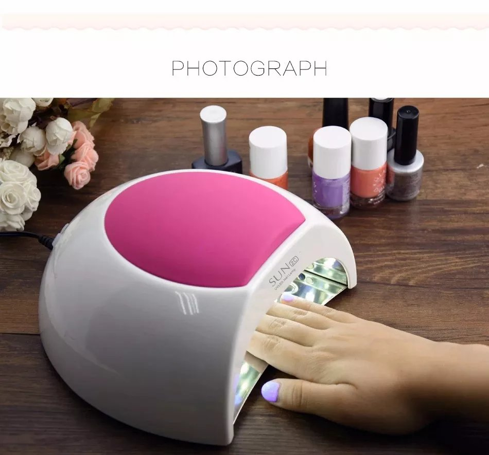Sunuv Sun2c 48W UV LED Nail Lamp with 4 Timer Setting & LCD Display for Drying Gel Nails Polish Salon & Home Use