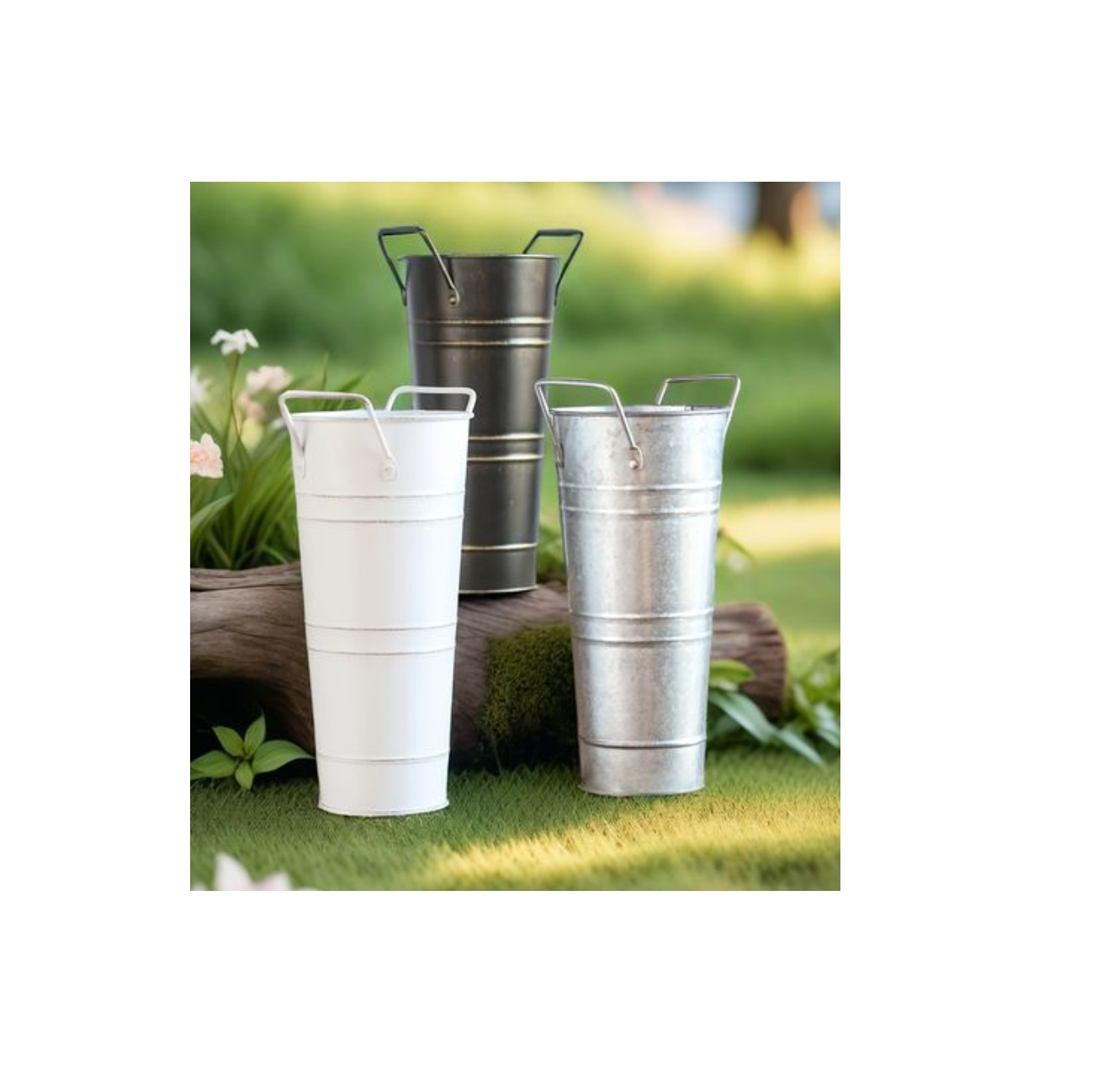 Кашпо металлические декоративные для сада