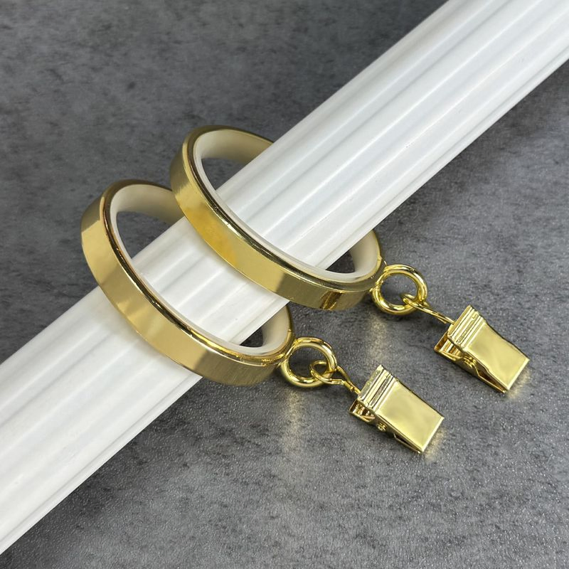 Manufacturer Modern Good Quality Black Metal Curtain Rings with Clips