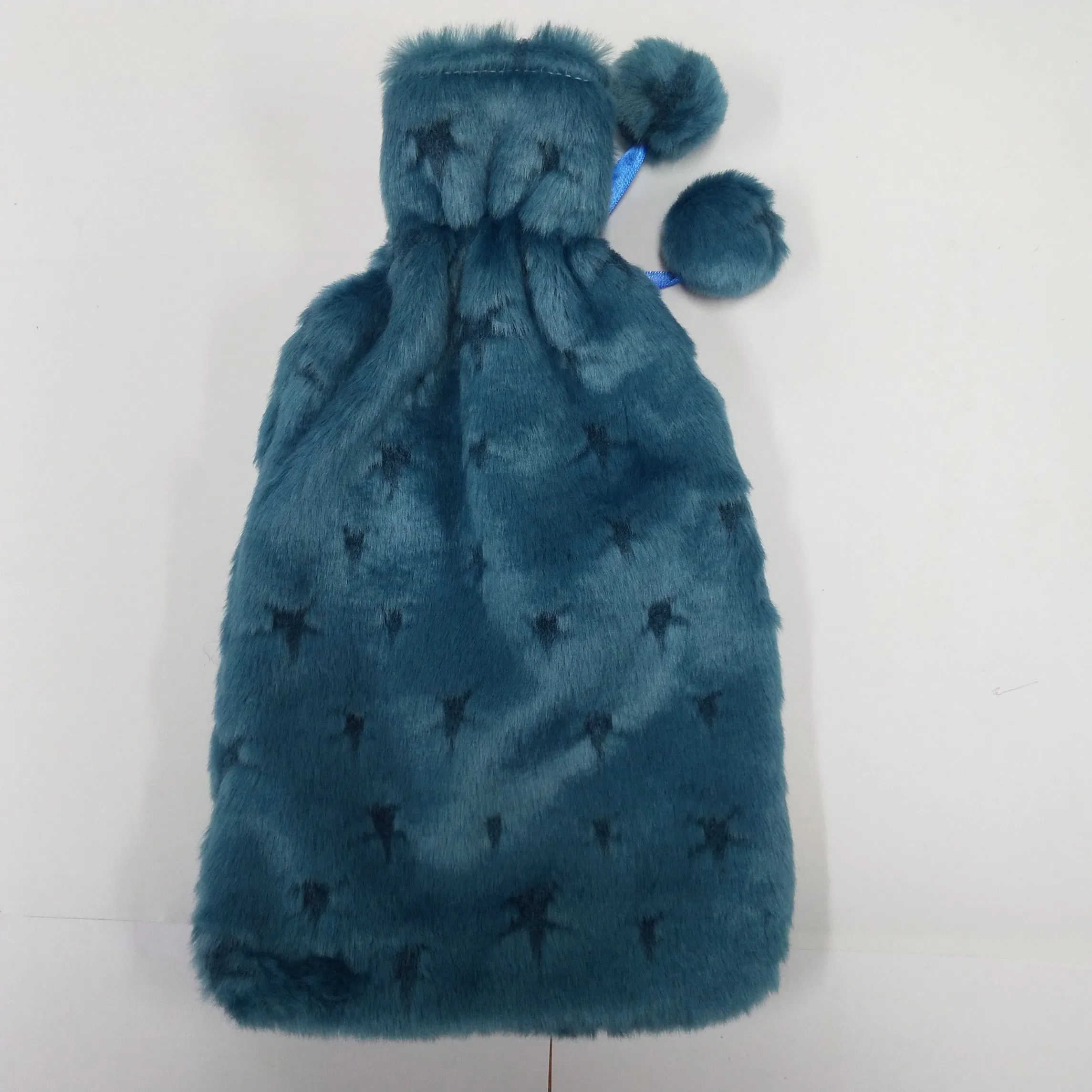 Antique Style Flower Pattern Plush Cover for Hot Water Bottle
