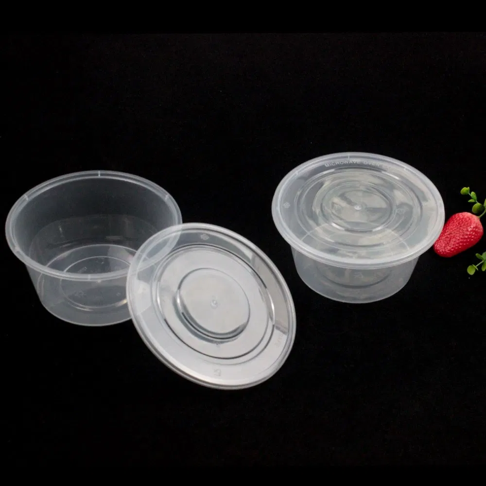 Dispsoable Plastic Tableware 173mm Top Diameter PP Plastic Bowl with Lid