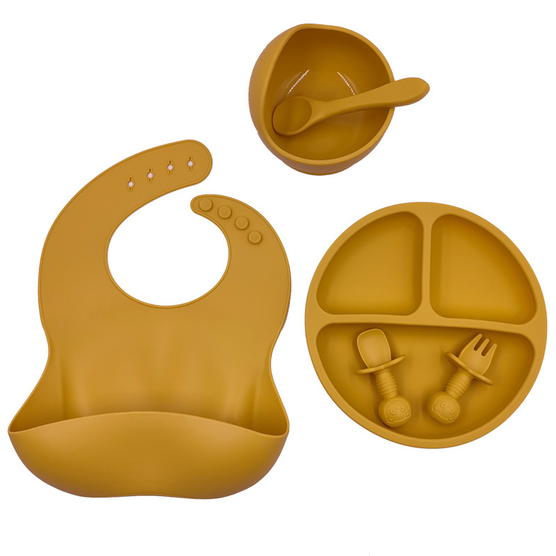 Silicone Baby Dinnerware Set - 6-Piece Kids Feeding Kit