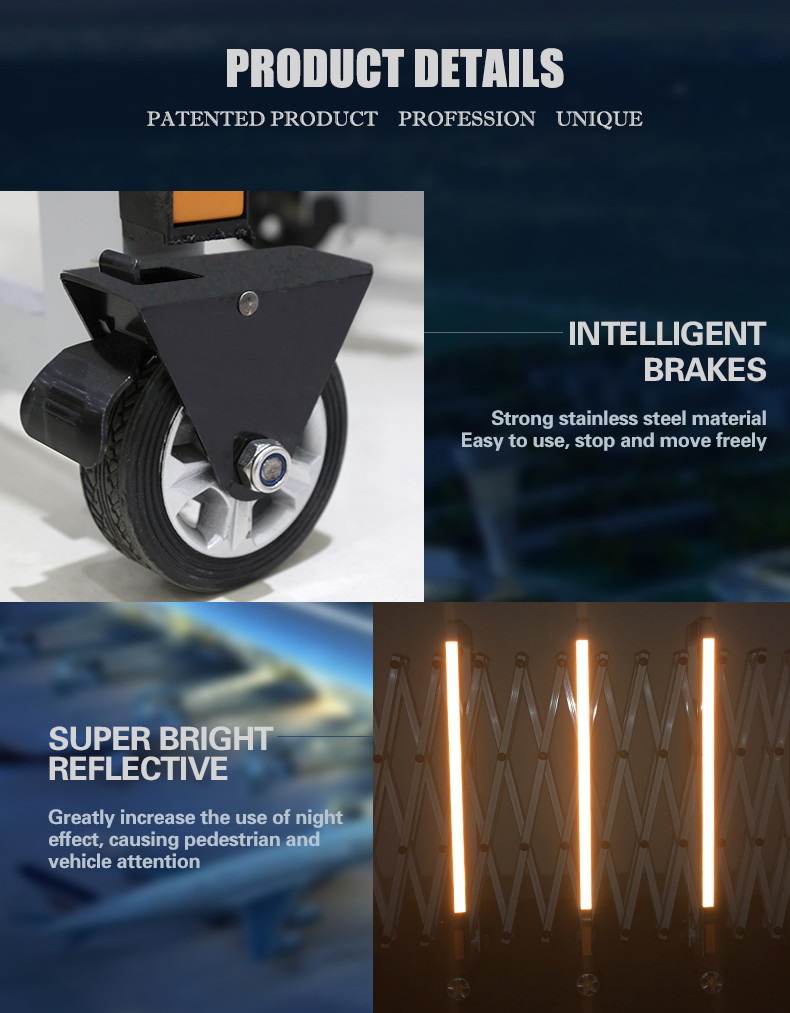 Innovative Design Aluminum Alloy Road Accordion Barrier for Road Barrier