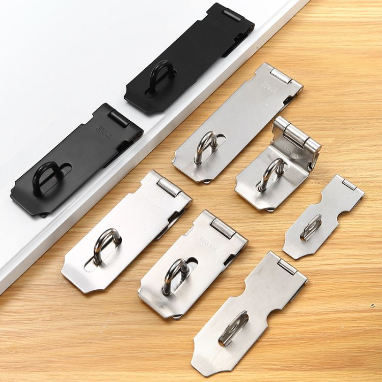 Bolt Stainless Steel Thickened Wall Cabinet Door Drawer Wooden Door Hasp Padlock Plate Buckle