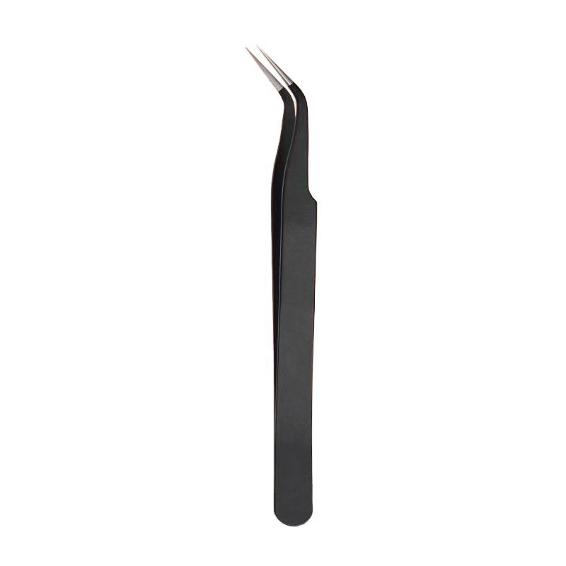 Premium Black Precision Tweezers Kit for Eyebrow and Lash Beauty